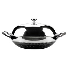MASIONS 美心 維多利亞Victoria 皇家316不鏽鋼複合黑晶鍋 雙耳炒鍋 台灣製, 1個, 47cm, 銀色