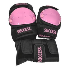 SUCCESS 成功 三合一護具, 護膝護肘護腕, S0500 型號, 強化保護殼硬度 耐磨耐摔耐用, M, 紅色(和尚款), 1個