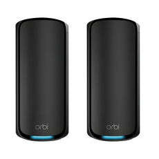 Netgear Orbi BE27000 四頻 WiFi 7 Mesh 網狀路由器+延伸衛星 2入組 黑色 RBE973SB 台灣公司貨, 1組