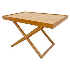 Lifecode 生活密碼 比爾兩段休閒桌, 加高圍邊結構穩固承重高, 原木色, 62 x 40 x 段高約40/48 cm