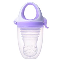 kidsme 加長型咬咬樂輔食器, 6個月以上適用，不帶矽膠研磨器, 紫色, 1個