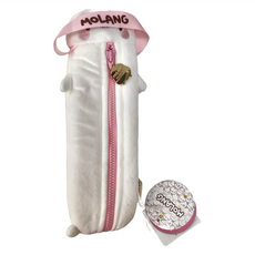 MOLANG 筆袋, 萌浪兔造型 白色, 1個