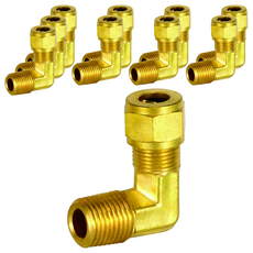 銅套銅管接頭 LM彎型 Set 10, 10mm x 1/4吋, 1包