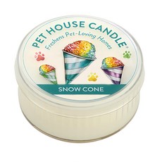 PET HOUSE 室內除臭寵物香氛蠟燭 小雪錐冰沙, 43g, 可重複使用, 1個