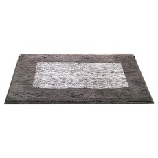 超級工廠 地墊 50 x 80cm 防滑吸水 柔軟舒適 易於清潔, 深灰色, 1個