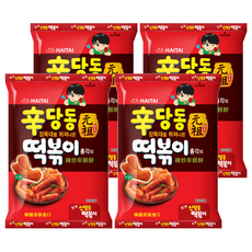 HAITAI 海太 辣炒年糕風味餅 韓國進口 微甜微辣好滋味, 103g, 4包
