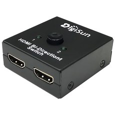 DigiSun 得揚 雙向式2路分路器 HDMI 8 x 6 x 3cm 83g, 黑色, 1個