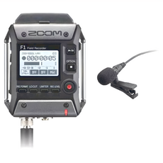 Zoom F1-LP 領夾式麥克風錄音機 輕巧便攜 高解析錄音 操作簡單, 黑色