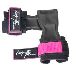 Lexports Fitness 勵動風潮 專業重訓健身皮革拉力帶 PRO & FIT, XS~M, 蜜桃粉, 1雙