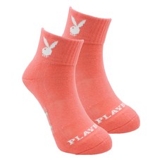 PLAYBOY 女款 1/4輕量網狀導流運動襪, 23-25cm, 粉紅色