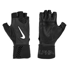 NIKE 耐吉 U ALPHA ELITE 健身手套, 黑色, 1雙