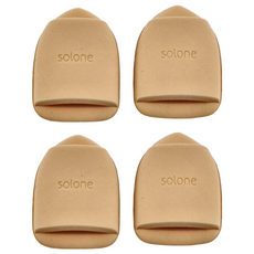 Solone 訂製熨斗型指套Q粉撲, 膚色, 4個