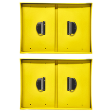 品屋 紙質收納箱 帶提手 防水, 中(38 x 27.2 x 17cm), 黃色, 2個