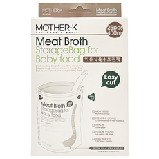 MOTHER-K 嬰幼兒副食品儲存袋 LLDPE加厚安心材質 雙重夾鏈條 可冷凍及快速隔水加熱, 25個, 1盒