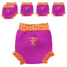 Splash About Happy Nappy 游泳尿布褲 粉色, M(6~11kg), 6件