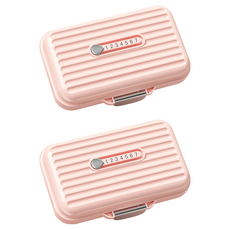 小麥購物 馬卡龍便攜藥盒 G826 大 少女粉 68g, 2個