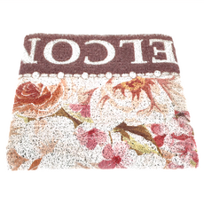 刮泥踏墊 PVC表面 橡膠底部, 玫瑰園, 1個