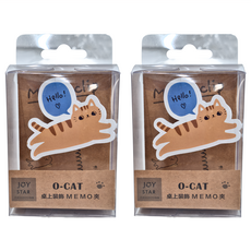 JOY STAR JOY O Cat 桌上裝飾 memo夾, 木頭金屬塑膠材質, 58 x 82 x 32mm, 奶茶貓, 2個