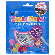 ZOLLI POPS 木糖醇無糖棒棒糖 綜合水果口味, 58.4g, 1袋