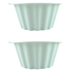 SiliPot 鉑金矽膠烘焙模具 200ml 薄荷綠 耐高溫易清洗, L 108 x 104 x 50mm, 2個