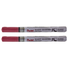 Pentel 飛龍文具 油漆筆 MSP10-P 細 粉紅色, 1色, 2盒