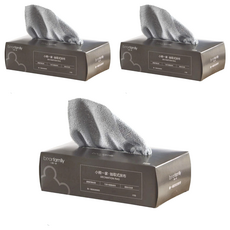 bearfamily 抽取式懶人抹布, 20x20cm, 超細纖維, 可重複使用, 20抽, 3盒