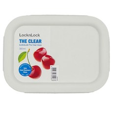 LocknLock 樂扣樂扣 新美學The Clear玻璃保鮮盒 長方形 白色, 1個