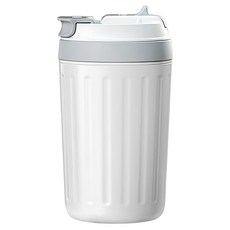 陶瓷層內膽不銹鋼保溫杯 雙飲款, 漸變灰, 420ml, 1個