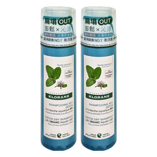 KLORANE 蔻蘿蘭 涼感淨化乾洗髮噴霧 150ml，適用於一般性頭皮/長時間暴露於空氣下頭髮，快速吸收多餘油脂，去除髒汙, 2瓶