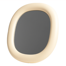 MYUMYU 沐慕家居 韓系圓形桌面化妝鏡 33cm 米白色 韓系ins風