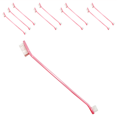 寵物夢工廠 雙頭潔白牙刷, 顏色隨機, 10支