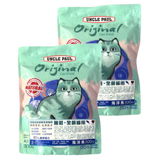 UNCLE PAUL 保羅叔叔 全齡貓無穀乾飼料 田園生機 特殊需求/天然配方, 雞肉 + 海洋魚, 300g, 2袋