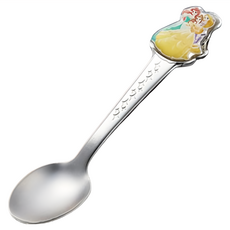 Skater 兒童造型不鏽鋼湯匙 貝兒公主, 14 x 3 x 0.2cm, 銀色, 1支