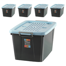 KEYWAY 聯府 百富滑輪整理箱 85L, 藍色, 5個