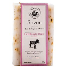 La Maison 馬賽皂之家 法國玫瑰花瓣極白潤膚驢奶皂, 125g, 1個