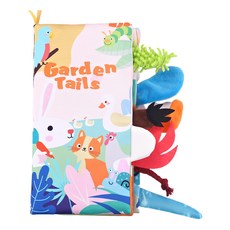 維京小子 尾巴布書：花園動物，鮮豔色彩，柔軟布料，探索興趣, 維京國際股份有限公司