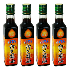 貴夫人 白芝麻油, 100%純正, 泰國頂級純小白芝麻, 古法手工製造, 250ml, 4瓶