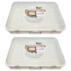 KEYWAY 聯府 長堤收納箱 HK-200, 透明, 2個