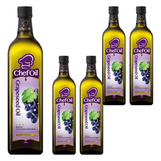 泰山 ChefOil 主廚精選葡萄籽油，油質細緻，法國主廚推薦，中溫烹調適用, 1L, 5瓶