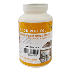 山仁 木蠟油 原色淺白 500ml 環保無毒木器塗料 DIY家具護木漆, 1罐