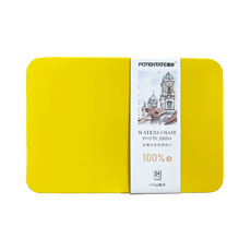 POTENTATE 遵爵 全棉明信片鐵盒水彩紙 藝術家級 粗紋 300g 24張, 0.5 x 15.5 cm, 1盒