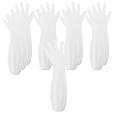 UTOOKII 護臂加長款拋棄式手套 10入 透明 PE材質 日常家務清潔時可隔絕髒汙、保護雙手, 10個, 1組