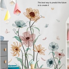 ins 歐風系列 壁貼 2張, 83 x 27cm, c038, 1組, 花卉圖案 多色