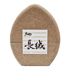 MoMo's Workshop 毛吉吉 泰迪熊絨毛粉撲 長絨(二入組) 送收納盒, 咖色, 1組