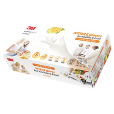 3M 萬用料理塑膠手套, 小, 白色, 1盒