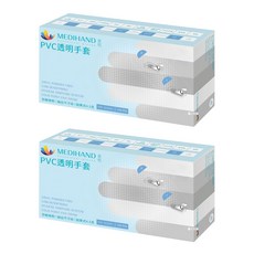 美恆 PVC透明手套 XL號 無粉 防護手套, 100個, 2盒