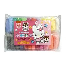 麻吉家族超輕黏土黏土組 安全無毒 激發兒童創意 親子同樂, 24色, 1組