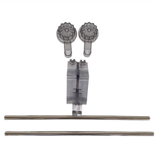 apex Innovation 不鏽鋼雙桿無痕吸盤毛巾架 短款 PET+不鏽鋼材質, 透灰, 1個