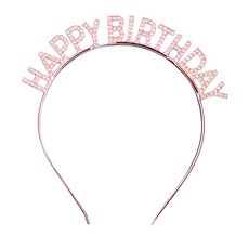 Marktool 生日派對主角髮箍, 1個, 玫瑰金