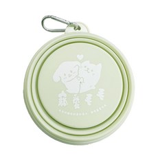 MaoMao Loved 寵愛毛毛 伸縮外出碗, 活力蘋果綠, 1個